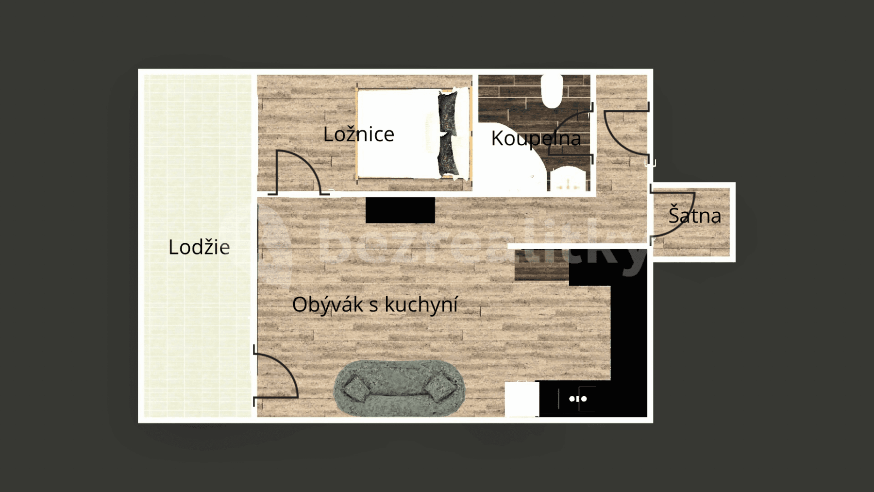 Pronájem bytu 2+kk 50 m², Brdlíkova, Praha, Praha Pronájem bytu 2+kk 50 m², Brdlíkova, Praha, Praha