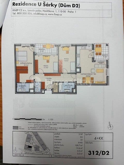 Pronájem bytu 4+kk 130 m², Stočesova, Praha, Praha Pronájem bytu 4+kk 130 m², Stočesova, Praha, Praha