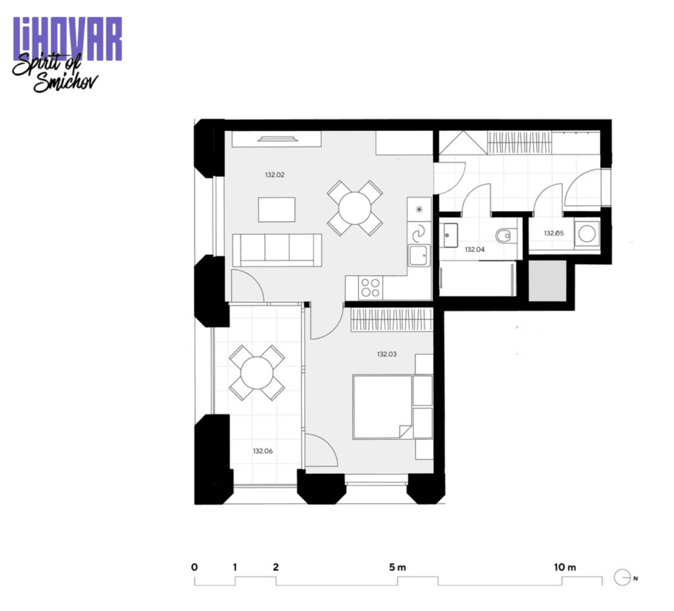 Pronájem bytu 2+kk 54 m², U Lihovaru, Praha, Praha Pronájem bytu 2+kk 54 m², U Lihovaru, Praha, Praha