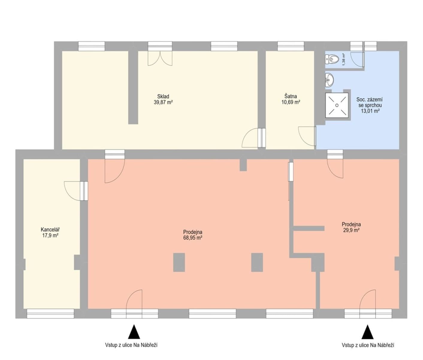Pronájem nebytového prostoru 181 m², Na Nábřeží, Havířov, Moravskoslezský kraj Pronájem nebytového prostoru 181 m², Na Nábřeží, Havířov, Moravskoslezský kraj