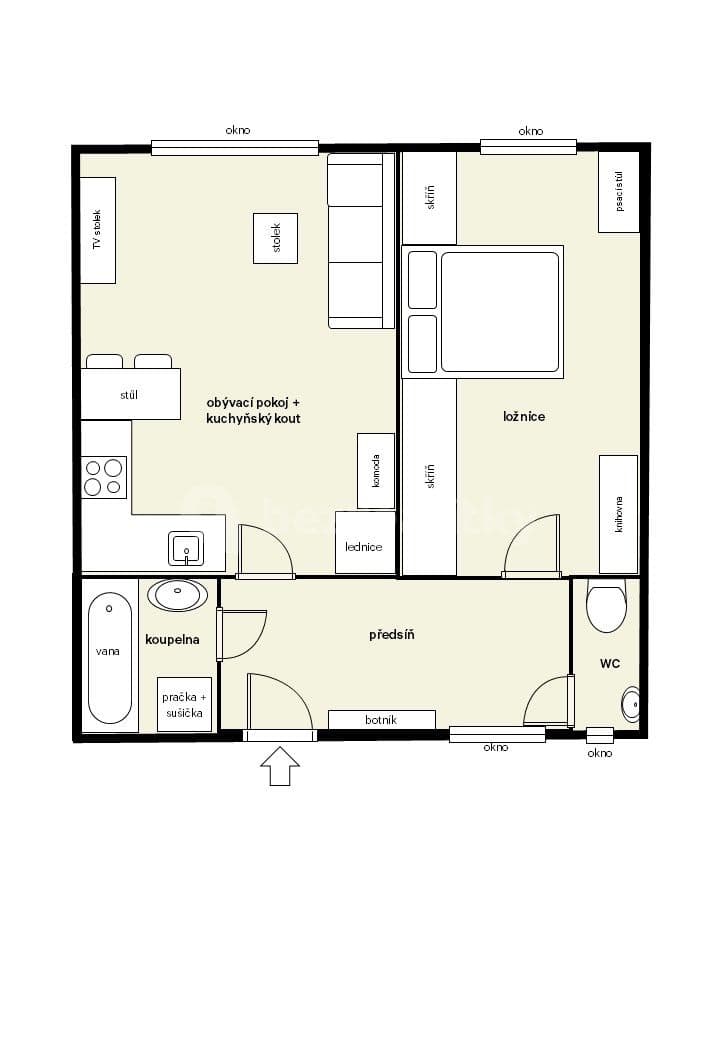 Pronájem bytu 2+kk 50 m², Hartigova, Praha, Praha Pronájem bytu 2+kk 50 m², Hartigova, Praha, Praha