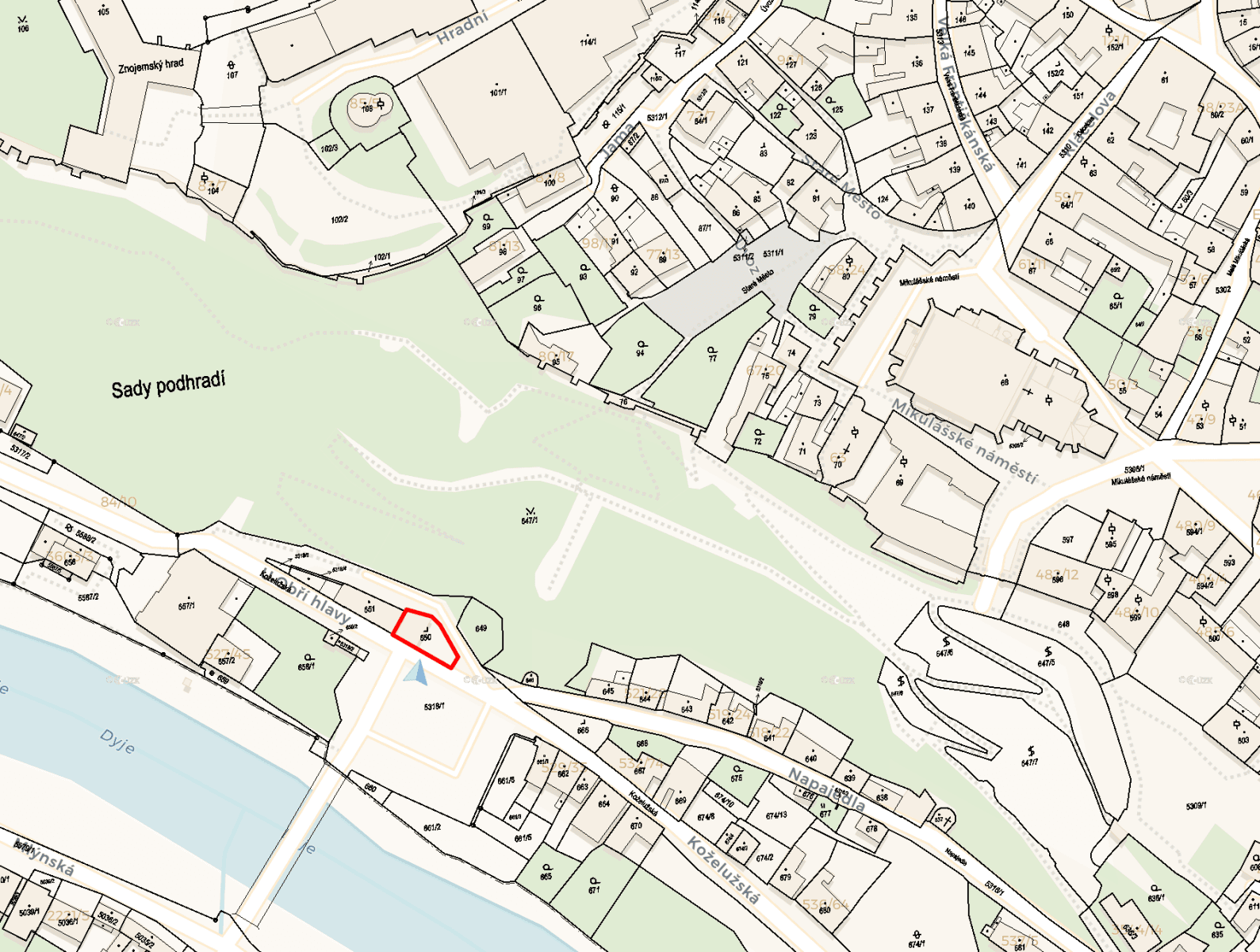 Prodej pozemku 147 m², Koželužská, Znojmo, Jihomoravský kraj Prodej pozemku 147 m², Koželužská, Znojmo, Jihomoravský kraj