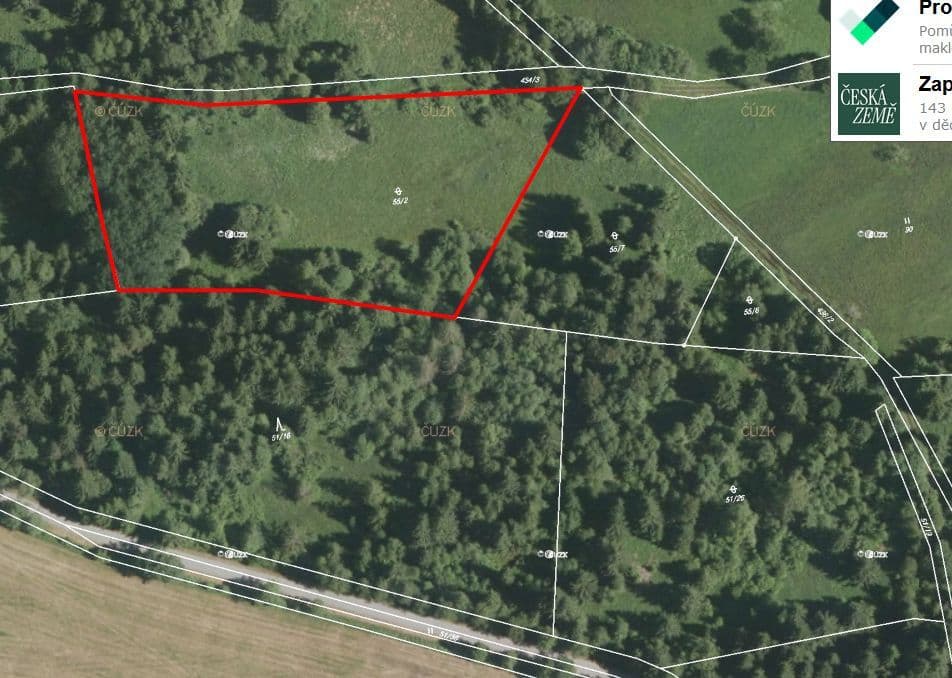 Prodej pozemku 1.000 m², Borová Lada, Jihočeský kraj Prodej pozemku 1.000 m², Borová Lada, Jihočeský kraj