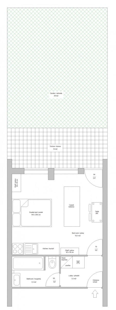 Pronájem bytu 25 m², Ďáblická, Praha, Praha Pronájem bytu 25 m², Ďáblická, Praha, Praha