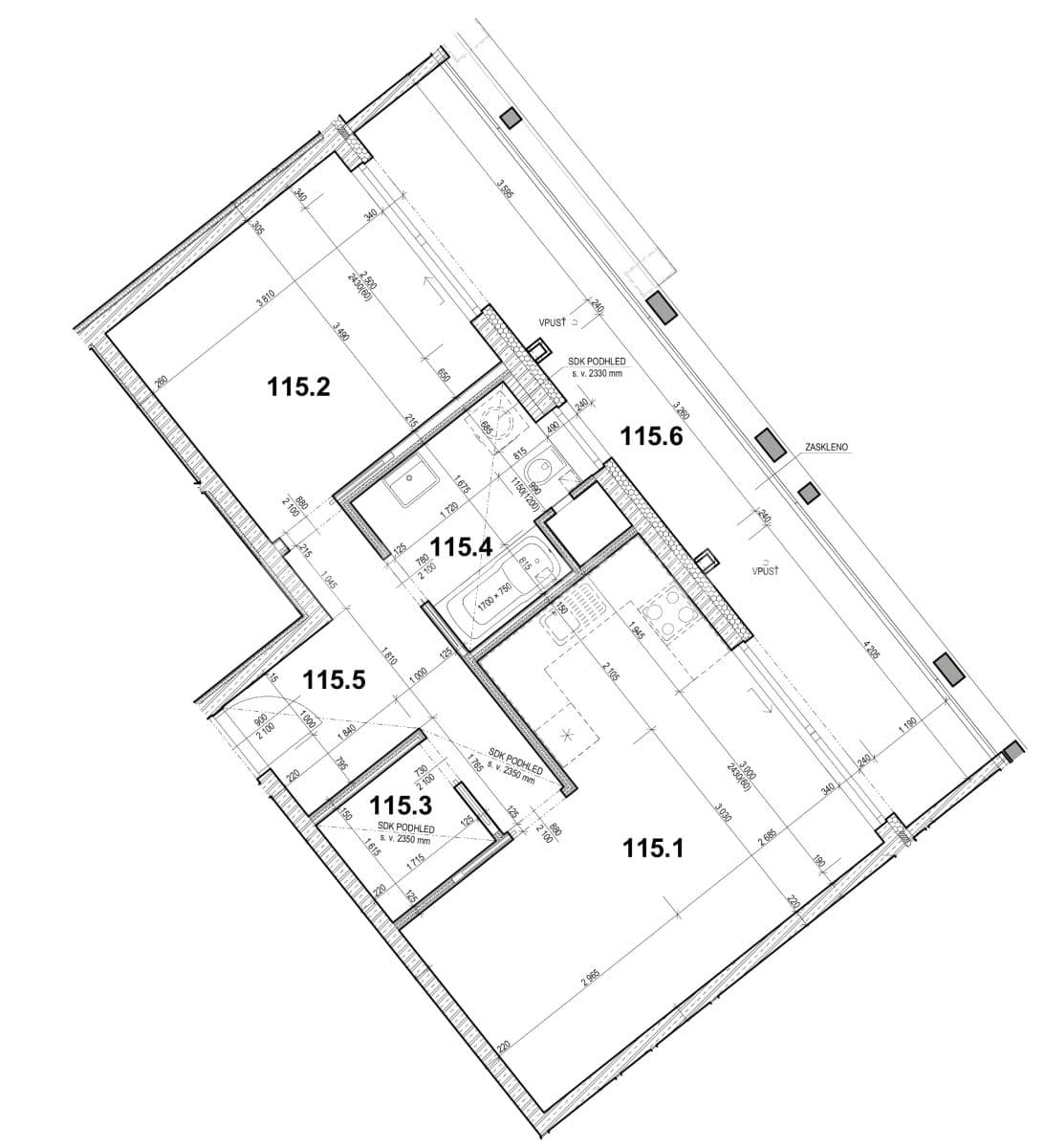 Pronájem bytu 2+kk 56 m², Kurta Konráda, Praha, Praha Pronájem bytu 2+kk 56 m², Kurta Konráda, Praha, Praha
