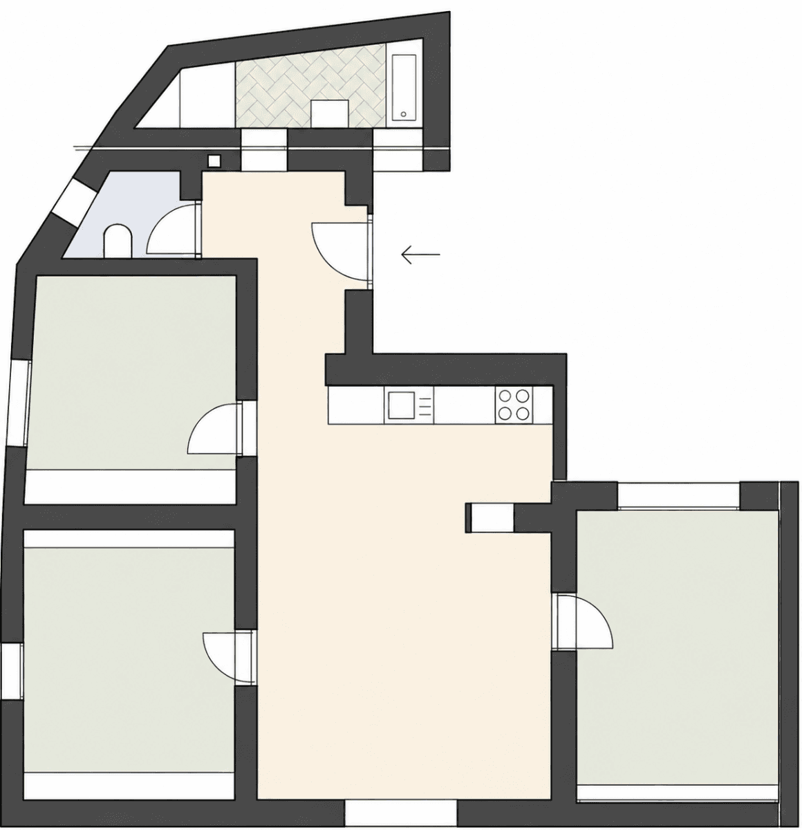 Pronájem bytu 4+kk 82 m², Záběhlická, Praha, Praha Pronájem bytu 4+kk 82 m², Záběhlická, Praha, Praha