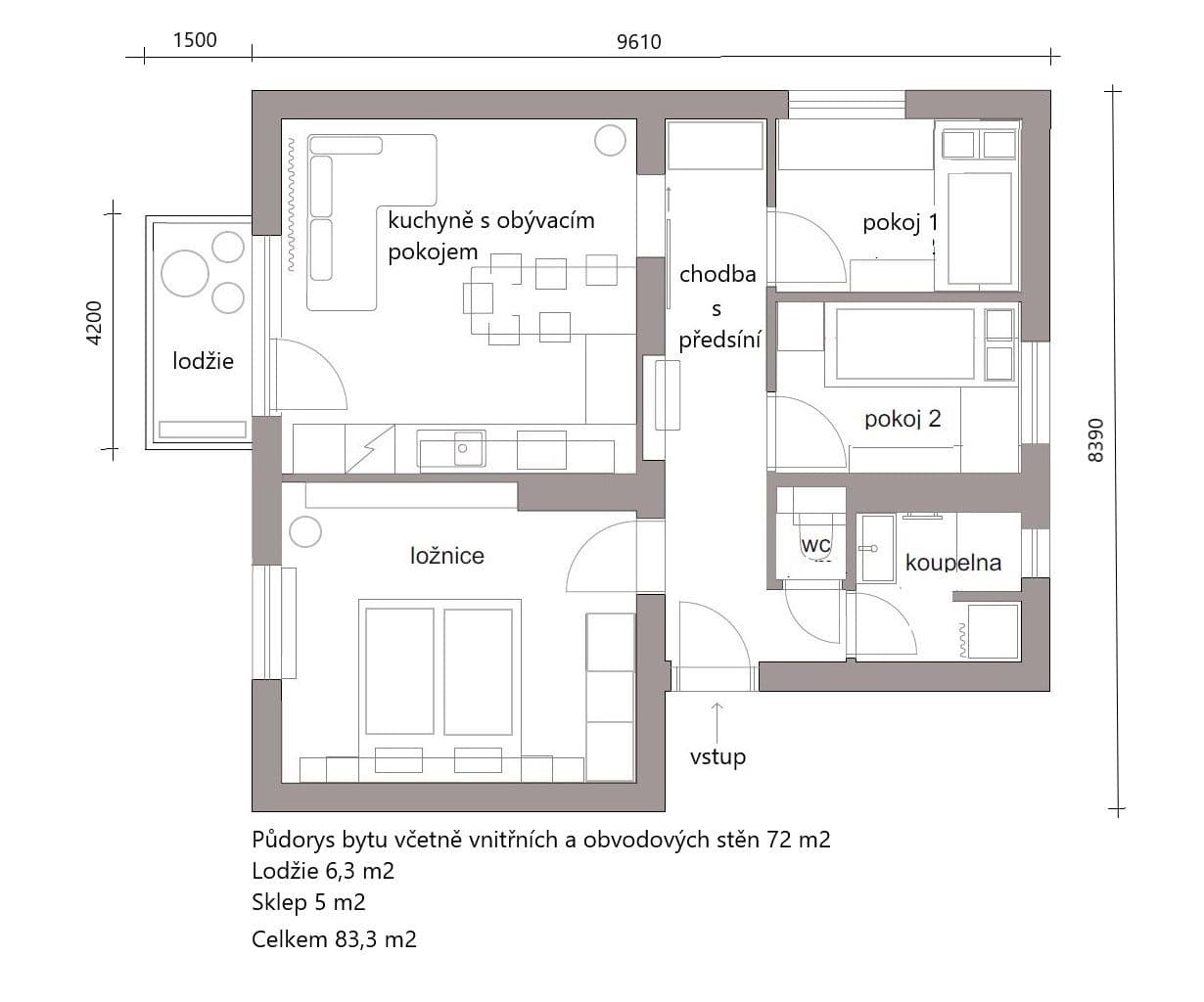 Prodej bytu 4+kk 83 m², Lidická, Kyjov, Jihomoravský kraj Prodej bytu 4+kk 83 m², Lidická, Kyjov, Jihomoravský kraj