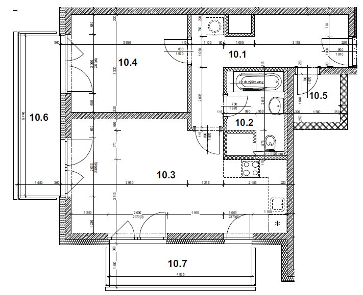 Pronájem bytu 2+kk 56 m², Štanderova, Praha, Praha Pronájem bytu 2+kk 56 m², Štanderova, Praha, Praha