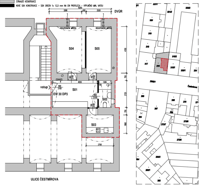 Prodej bytu 2+1 56 m², Čestmírova, Praha, Praha Prodej bytu 2+1 56 m², Čestmírova, Praha, Praha