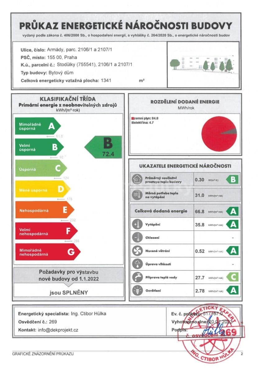 Pronájem bytu 2+kk 53 m², Armády, Praha, Praha Pronájem bytu 2+kk 53 m², Armády, Praha, Praha