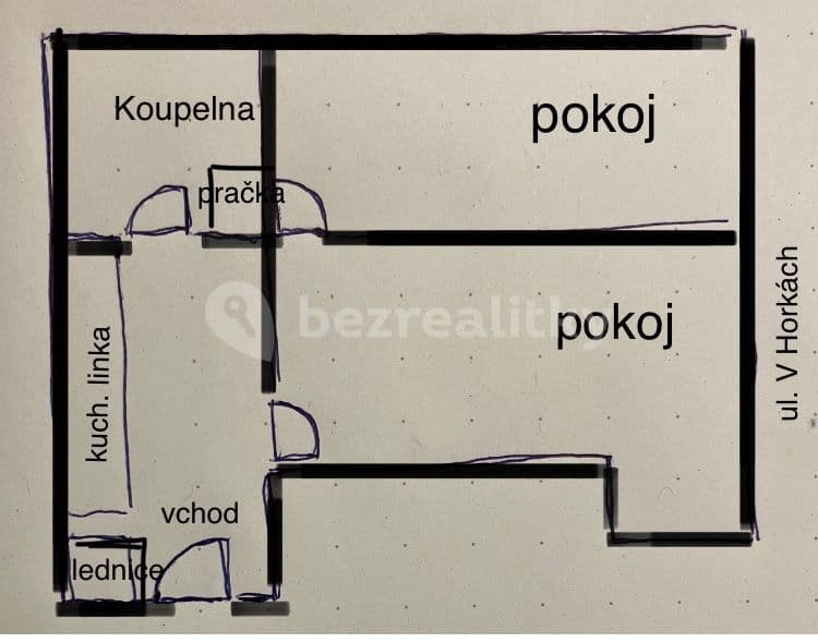 Pronájem bytu 2+kk 38 m², V Horkách, Praha, Praha Pronájem bytu 2+kk 38 m², V Horkách, Praha, Praha