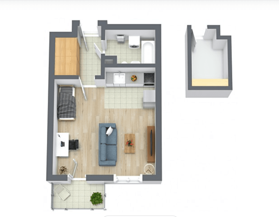 Prodej bytu 1+1 43 m², Nad Přehradou, Praha, Praha Prodej bytu 1+1 43 m², Nad Přehradou, Praha, Praha