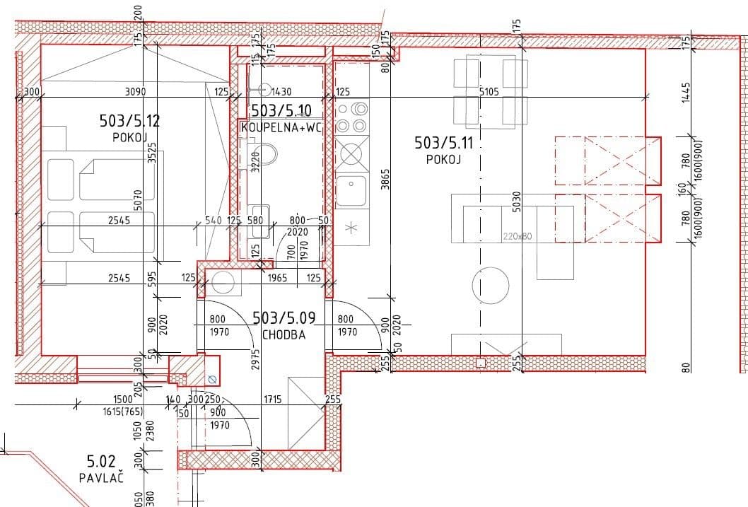 Pronájem bytu 2+kk 51 m², Husovická, Brno, Jihomoravský kraj Pronájem bytu 2+kk 51 m², Husovická, Brno, Jihomoravský kraj