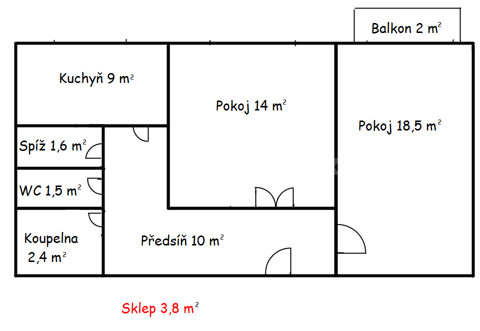 Pronájem bytu 2+1 57 m², Mánesova, Brno, Jihomoravský kraj Pronájem bytu 2+1 57 m², Mánesova, Brno, Jihomoravský kraj