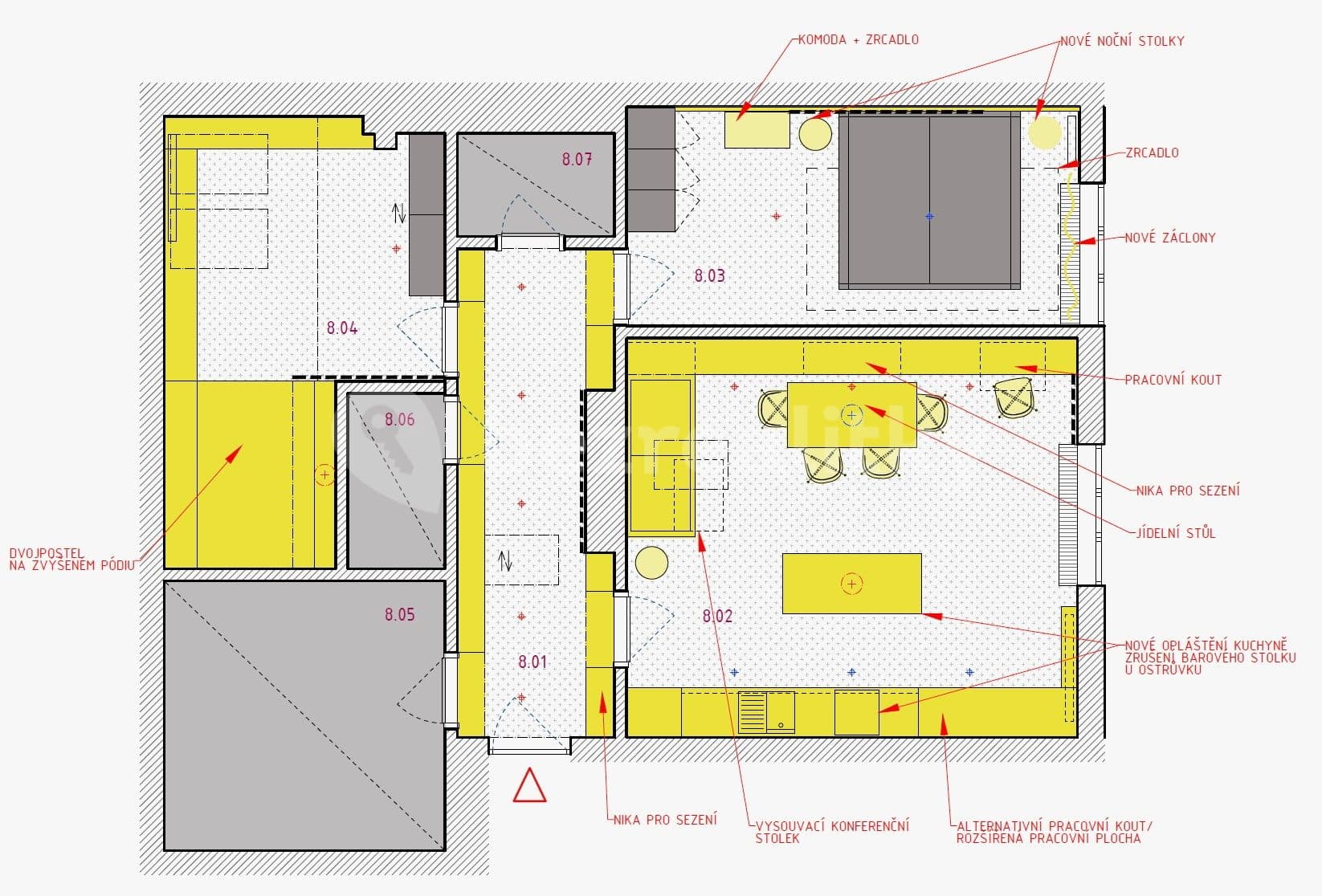 Pronájem bytu 3+kk 82 m², Buchovcova, Praha, Praha Pronájem bytu 3+kk 82 m², Buchovcova, Praha, Praha