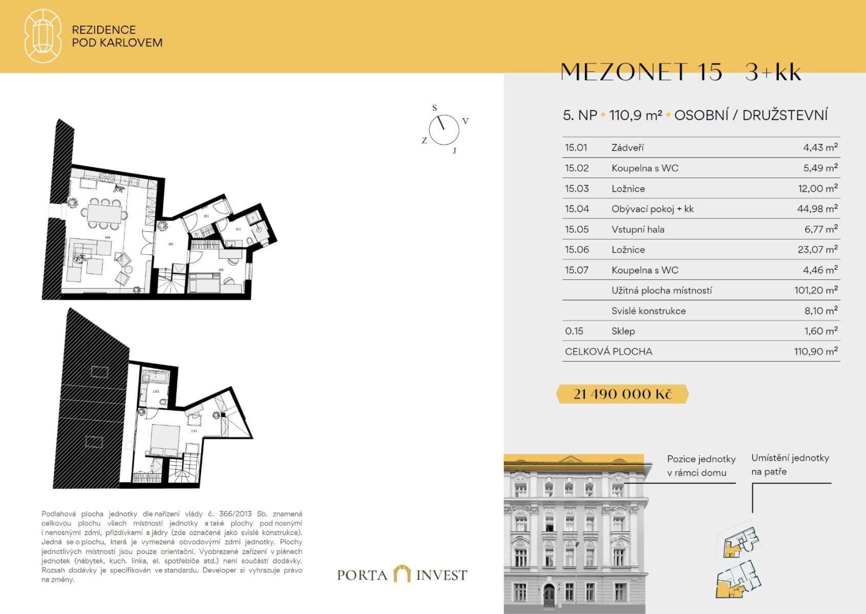 Prodej bytu 3+kk 109 m², Pod Karlovem, Praha, Praha Prodej bytu 3+kk 109 m², Pod Karlovem, Praha, Praha