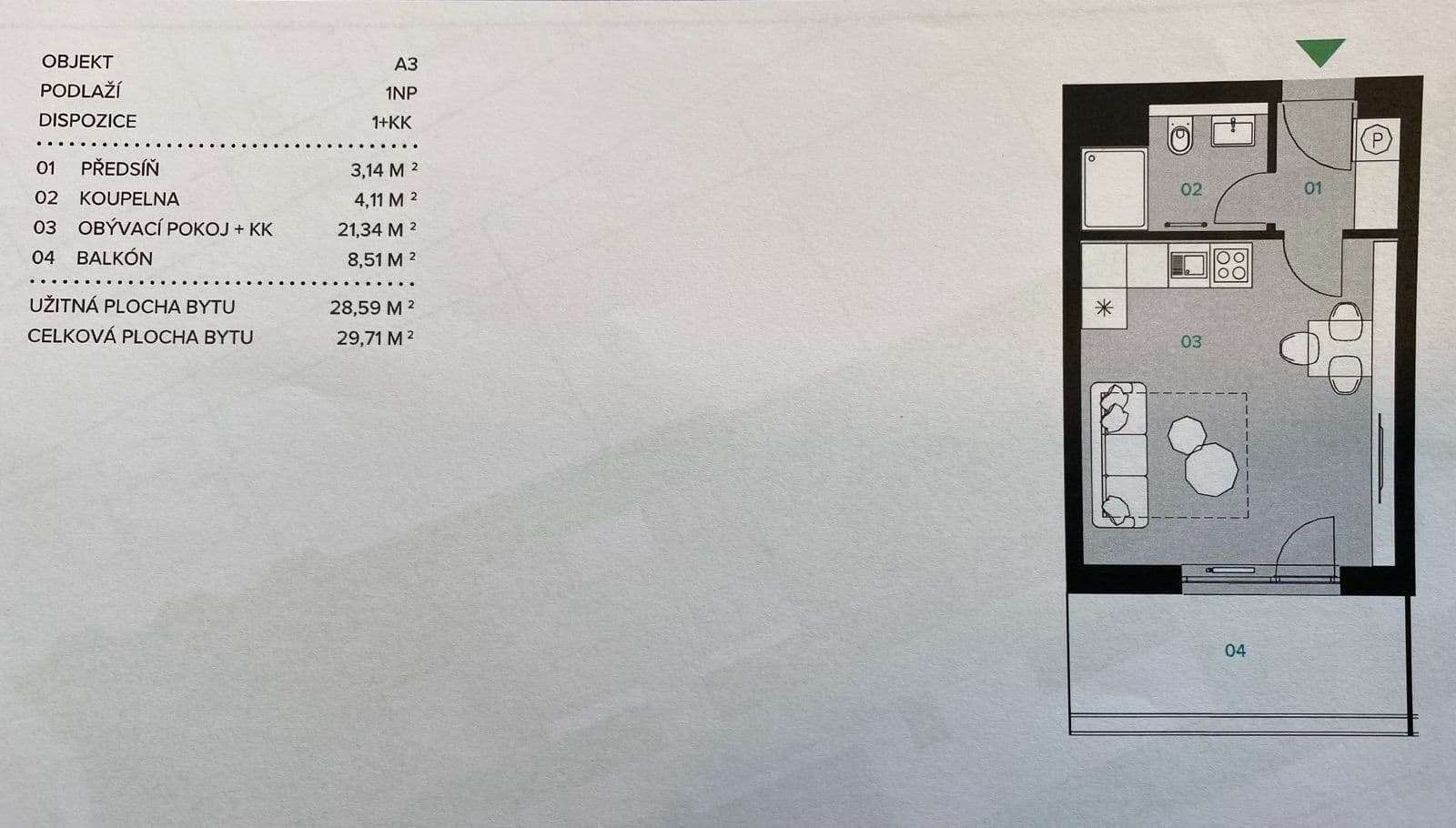 Pronájem bytu 1+kk 30 m², U Židovského hřbitova, Beroun, Středočeský kraj Pronájem bytu 1+kk 30 m², U Židovského hřbitova, Beroun, Středočeský kraj