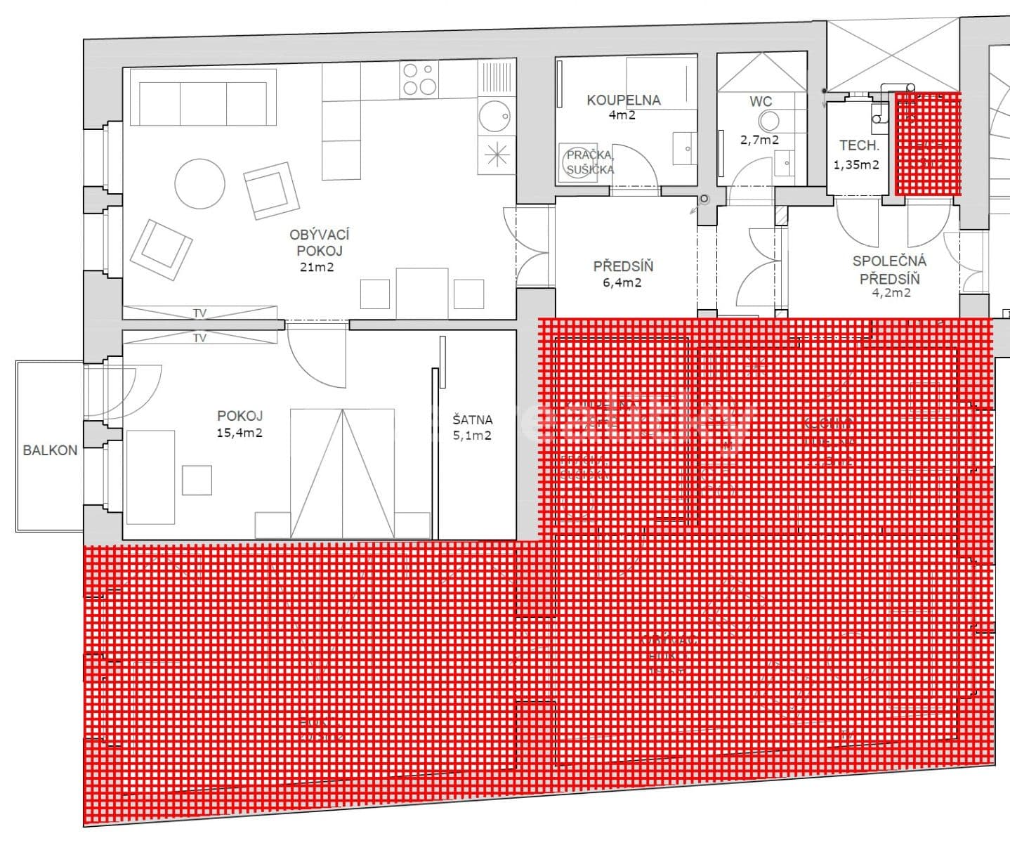 Pronájem bytu 2+kk 56 m², Jungmannova, Praha, Praha Pronájem bytu 2+kk 56 m², Jungmannova, Praha, Praha