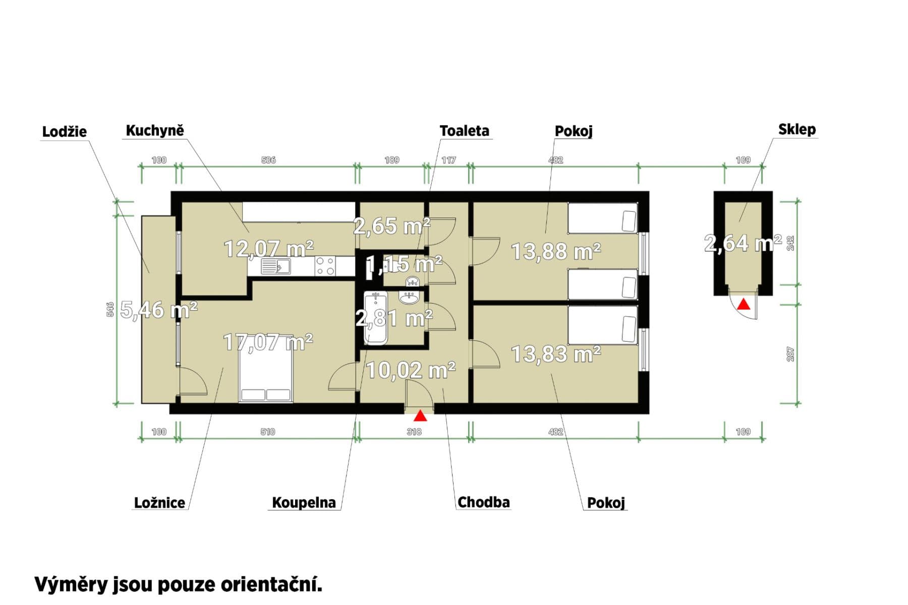 Prodej bytu 3+1 75 m², Přecechtělova, Praha, Praha Prodej bytu 3+1 75 m², Přecechtělova, Praha, Praha