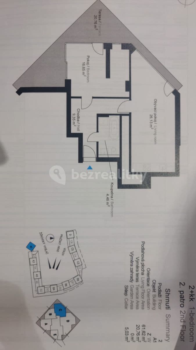 Pronájem bytu 2+kk 62 m², Pitterova, Praha, Praha Pronájem bytu 2+kk 62 m², Pitterova, Praha, Praha
