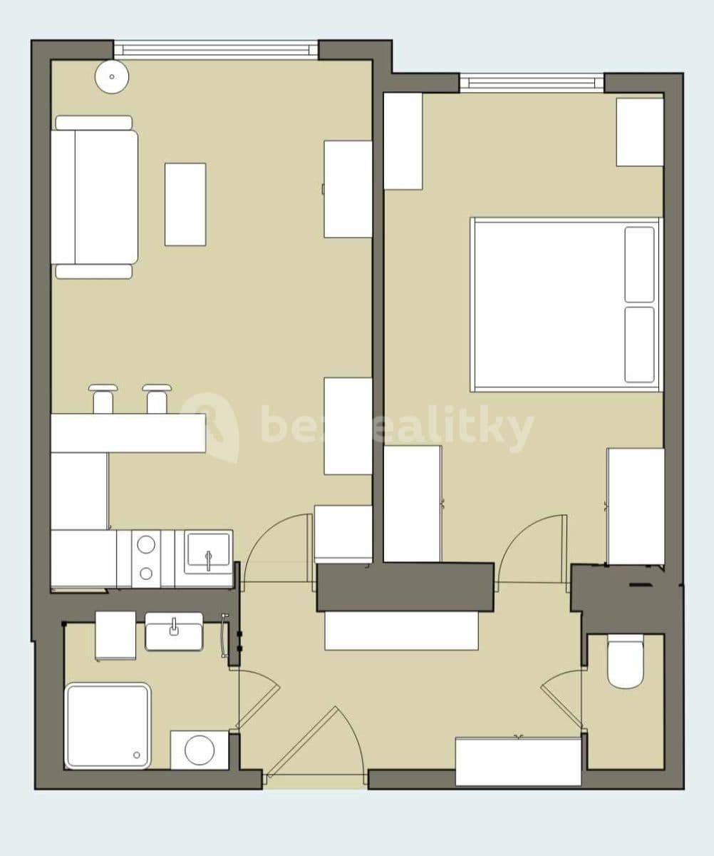 Pronájem bytu 2+kk 46 m², Biskupcova, Praha, Praha Pronájem bytu 2+kk 46 m², Biskupcova, Praha, Praha