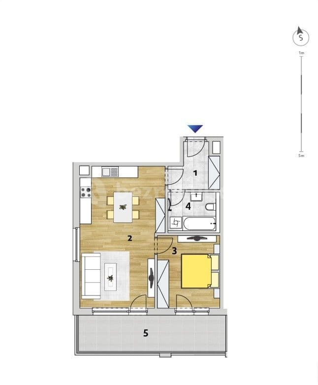 Pronájem bytu 2+kk 58 m², K Vystrkovu, Praha, Praha Pronájem bytu 2+kk 58 m², K Vystrkovu, Praha, Praha