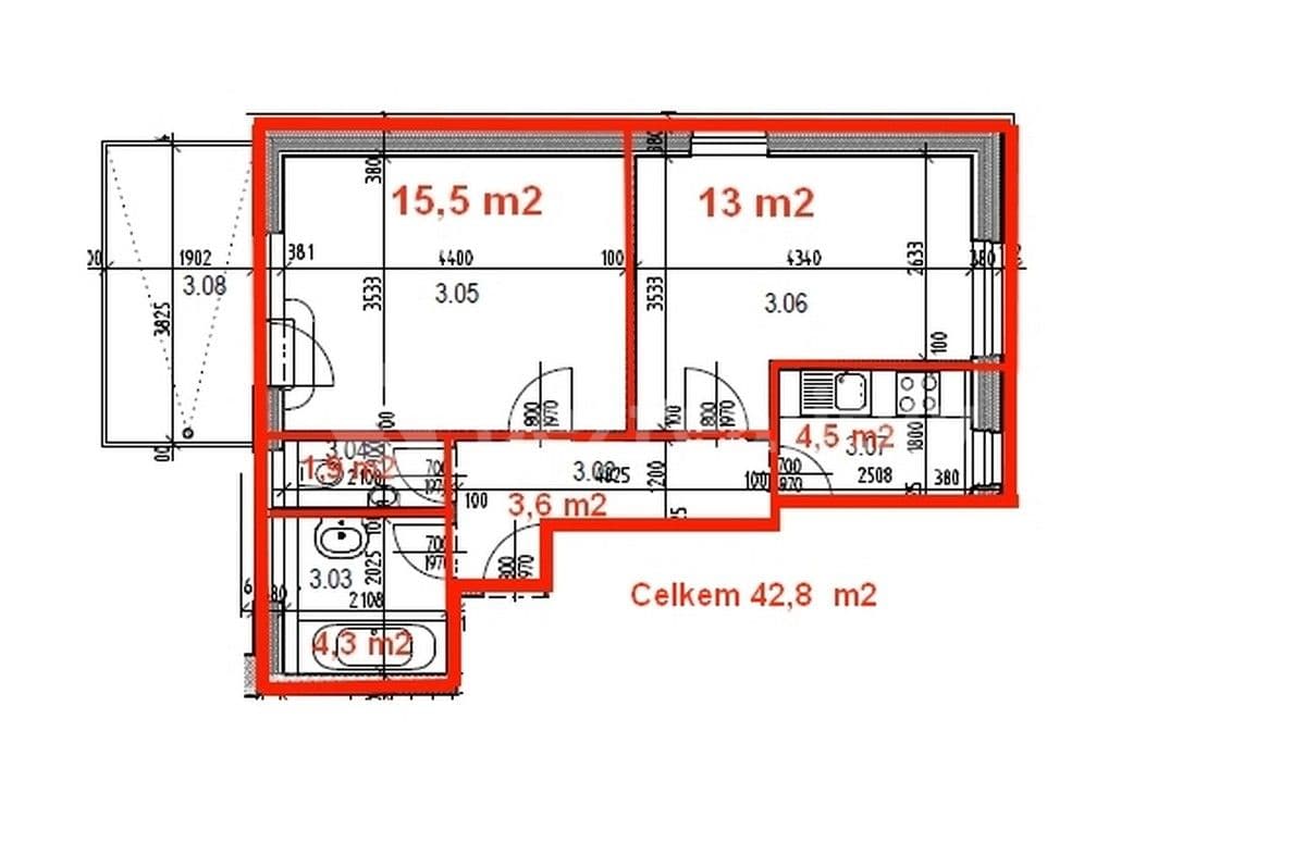 Pronájem bytu 2+1 43 m², Počernická, Praha, Praha Pronájem bytu 2+1 43 m², Počernická, Praha, Praha