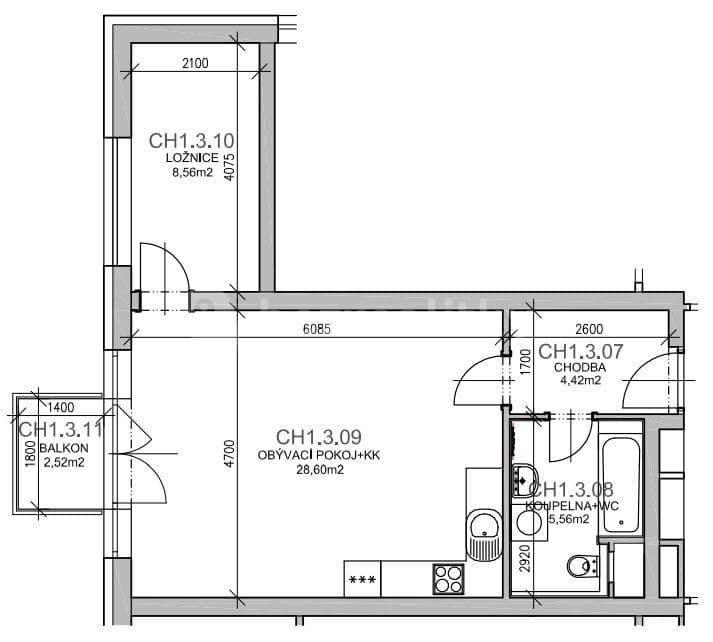 Pronájem bytu 2+kk 50 m², Za Lidkou, Kutná Hora, Středočeský kraj Pronájem bytu 2+kk 50 m², Za Lidkou, Kutná Hora, Středočeský kraj