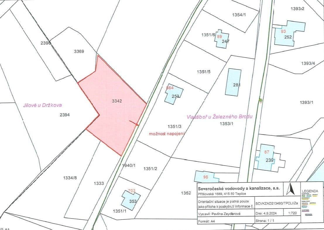 Prodej pozemku 1.293 m², Vlastiboř, Liberecký kraj Prodej pozemku 1.293 m², Vlastiboř, Liberecký kraj