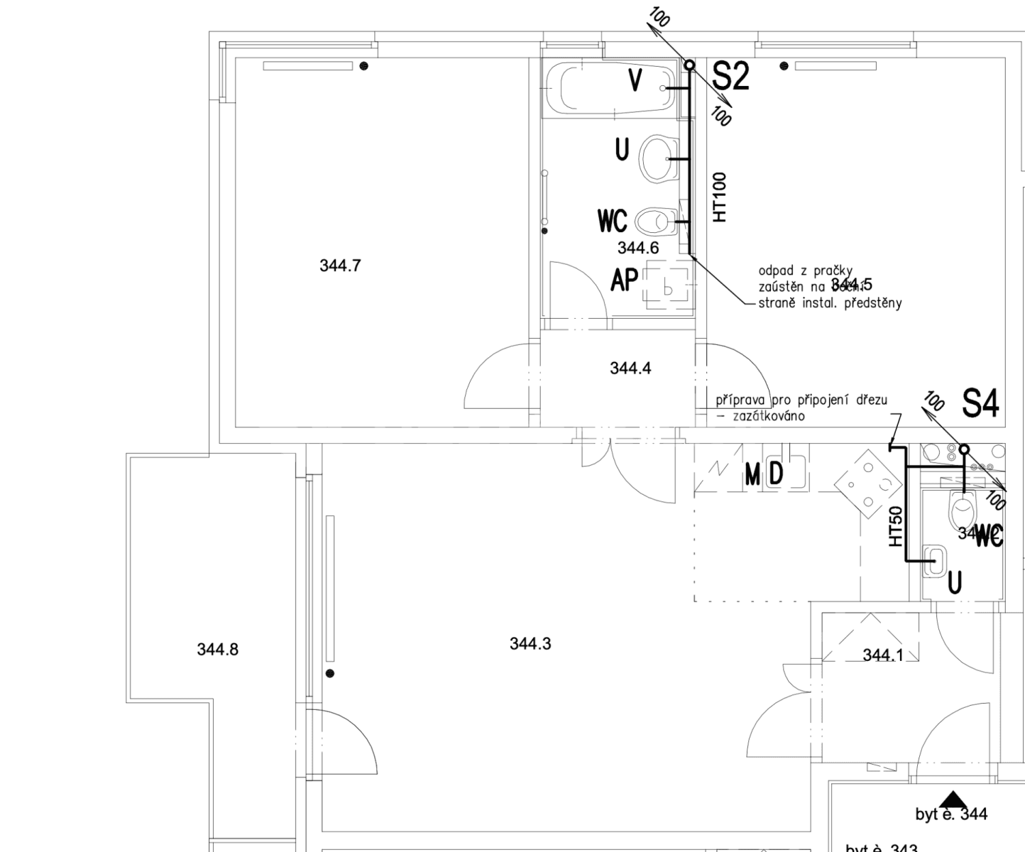 Pronájem bytu 3+kk 79 m², Nepelova, Praha, Praha Pronájem bytu 3+kk 79 m², Nepelova, Praha, Praha
