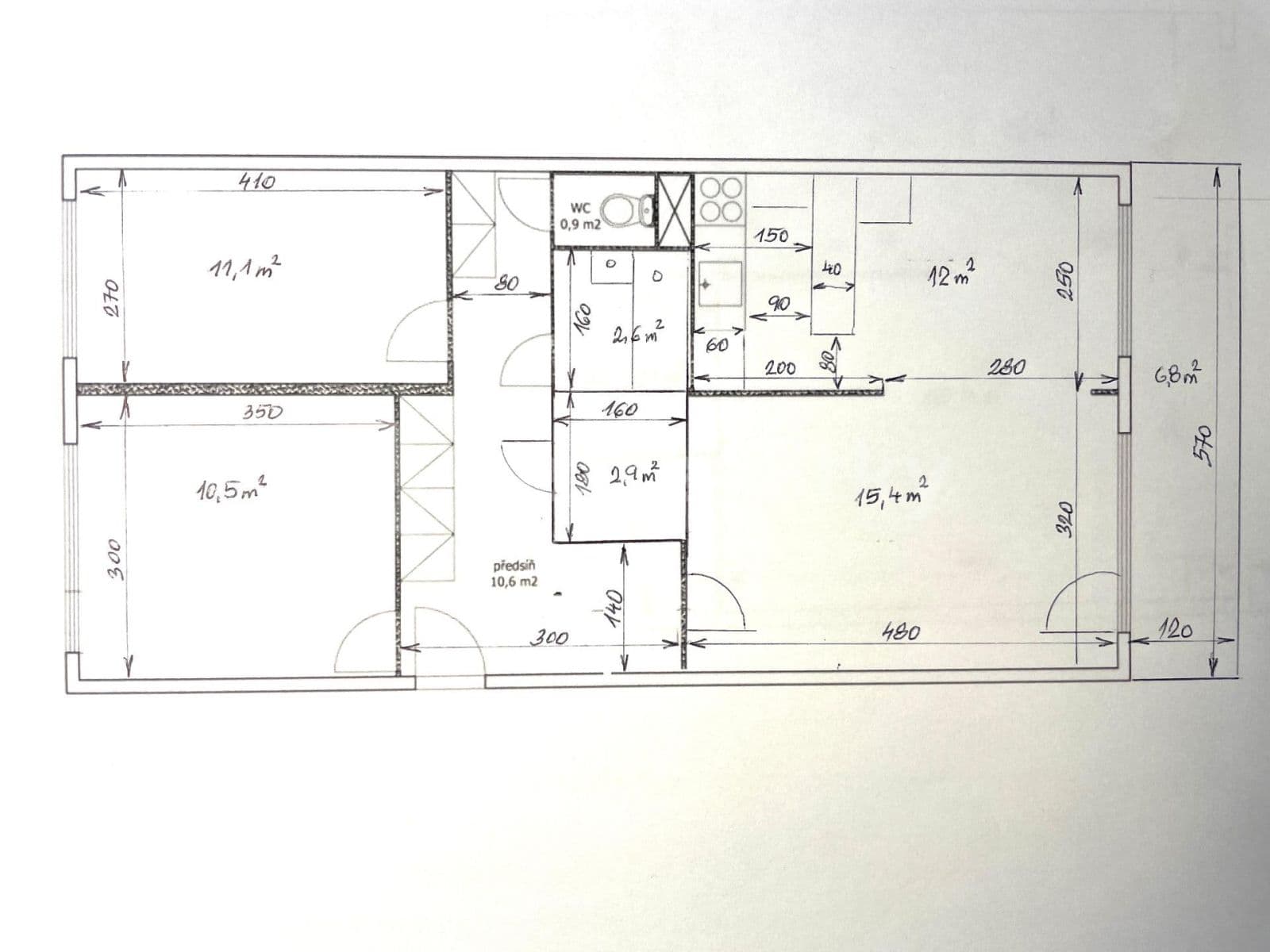 Pronájem bytu 3+1 74 m², Jílovská, Praha, Praha Pronájem bytu 3+1 74 m², Jílovská, Praha, Praha