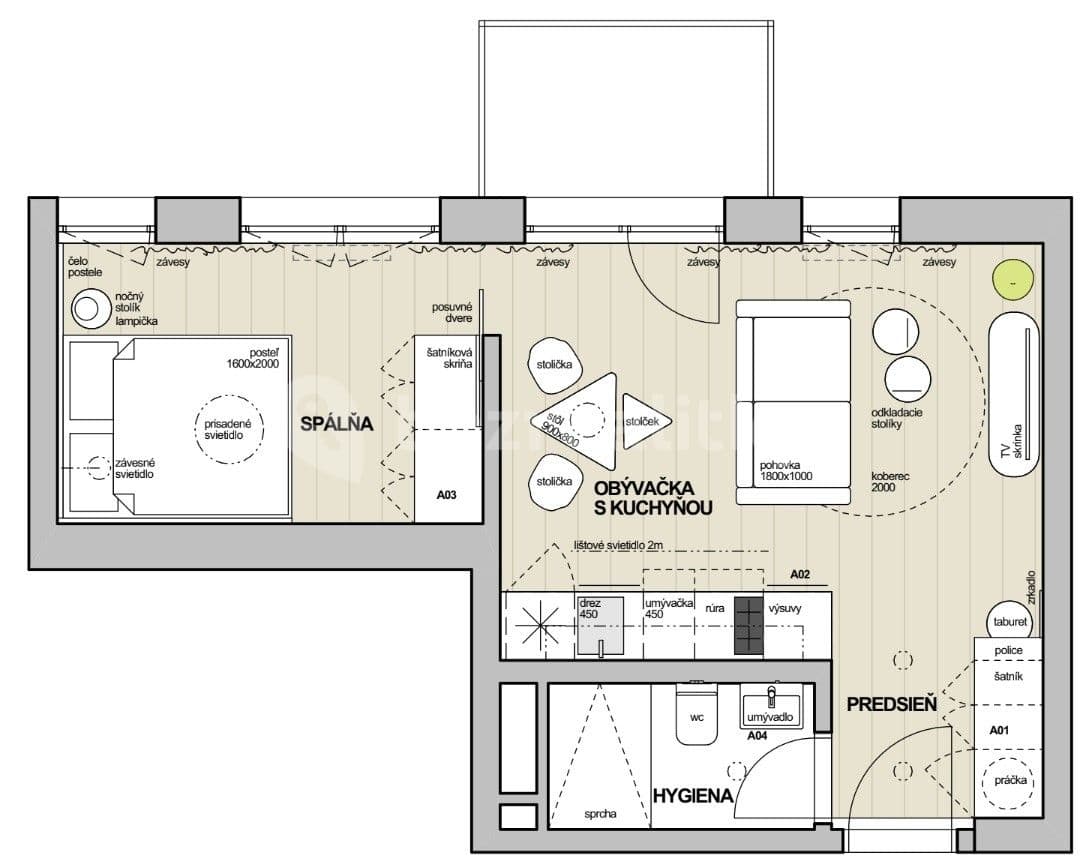 Pronájem bytu 2+1 37 m², Račianska, Nové Mesto, Bratislavský kraj Pronájem bytu 2+1 37 m², Račianska, Nové Mesto, Bratislavský kraj