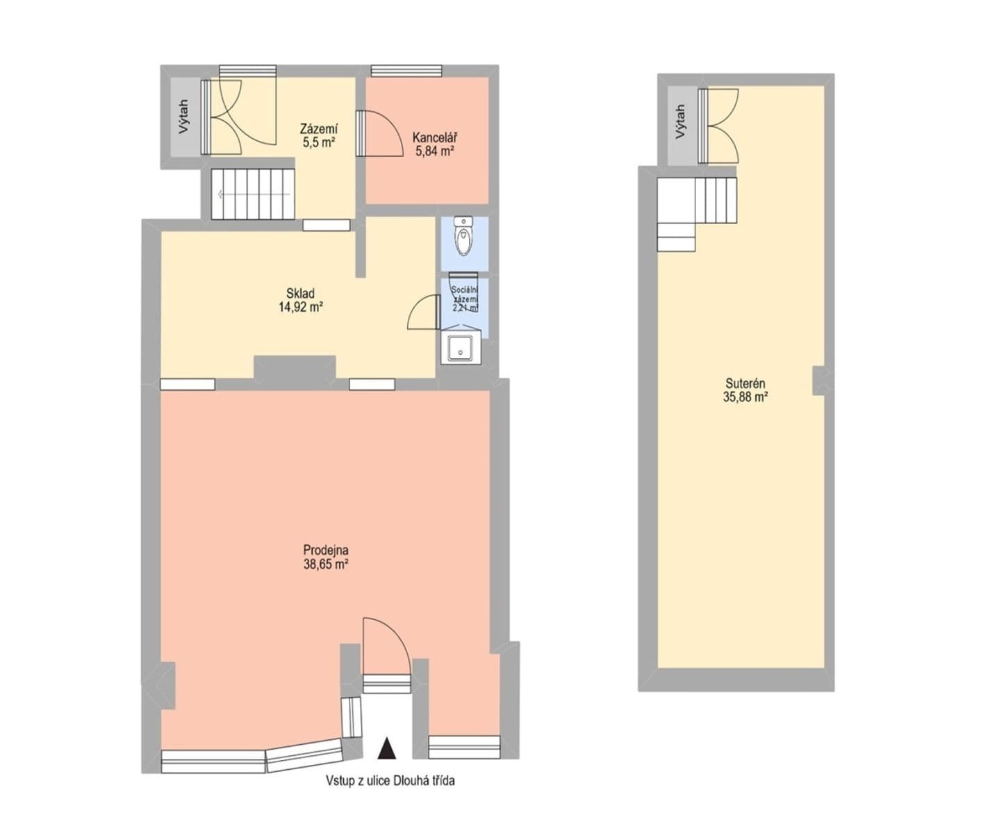 Pronájem nebytového prostoru 103 m², Dlouhá třída, Havířov, Moravskoslezský kraj Pronájem nebytového prostoru 103 m², Dlouhá třída, Havířov, Moravskoslezský kraj