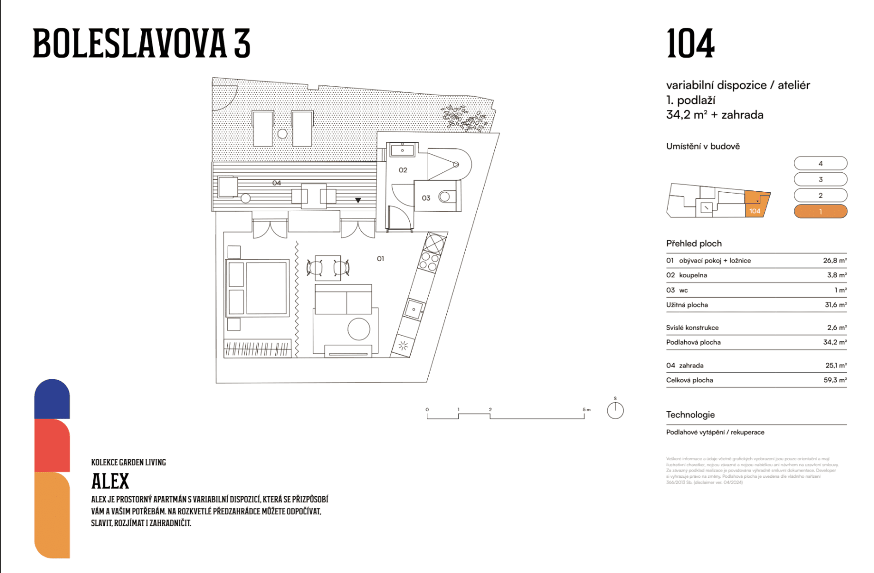 Pronájem bytu 1+kk 34 m², Boleslavova, Praha, Praha Pronájem bytu 1+kk 34 m², Boleslavova, Praha, Praha