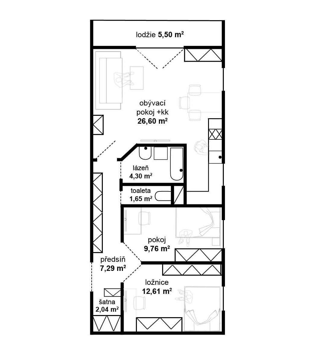 Prodej bytu 3+kk 66 m², Žiželická, Praha, Praha Prodej bytu 3+kk 66 m², Žiželická, Praha, Praha