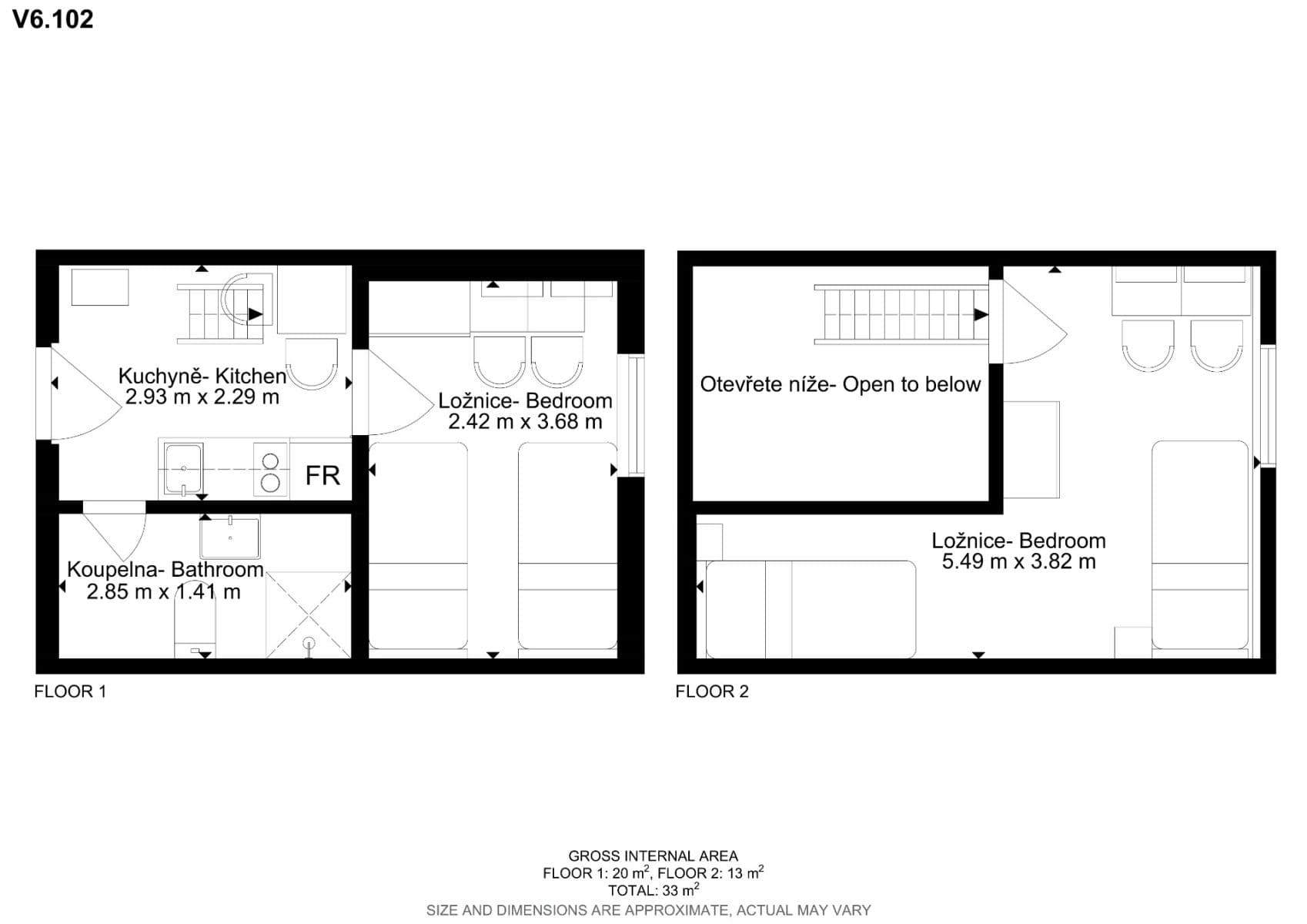 Pronájem bytu 2+1 30 m², Hybešova, Brno, Jihomoravský kraj Pronájem bytu 2+1 30 m², Hybešova, Brno, Jihomoravský kraj
