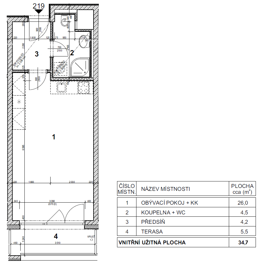 Pronájem bytu 1+kk 35 m², Poděbradská, Praha, Praha Pronájem bytu 1+kk 35 m², Poděbradská, Praha, Praha