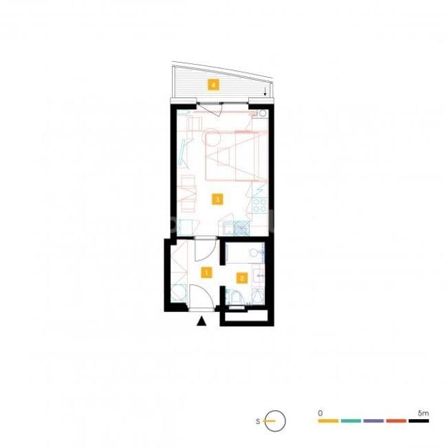 Pronájem bytu 1+kk 27 m², Mukařovského, Praha, Praha Pronájem bytu 1+kk 27 m², Mukařovského, Praha, Praha
