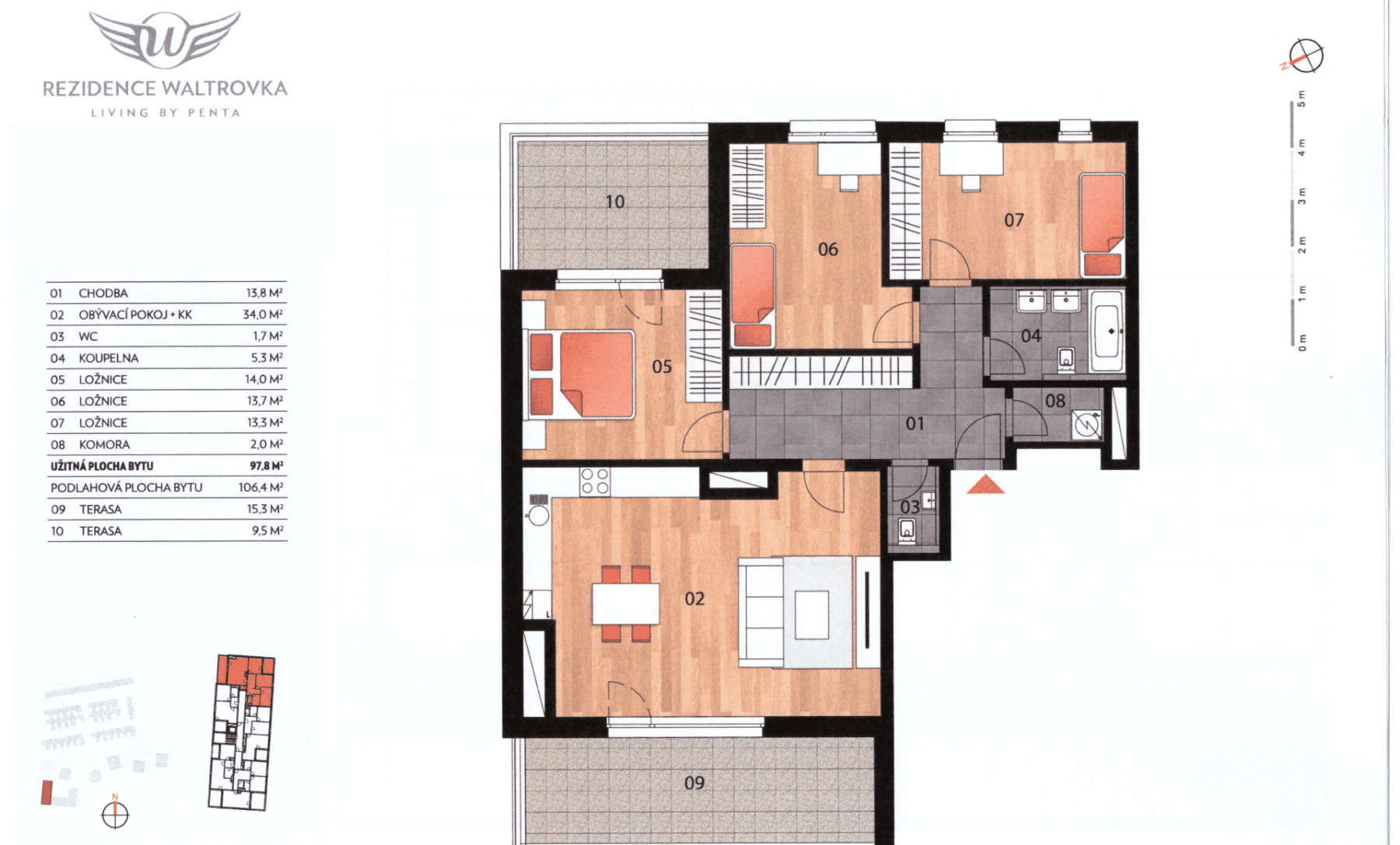 Prodej bytu 4+kk 123 m², Barvitiova, Praha, Praha Prodej bytu 4+kk 123 m², Barvitiova, Praha, Praha