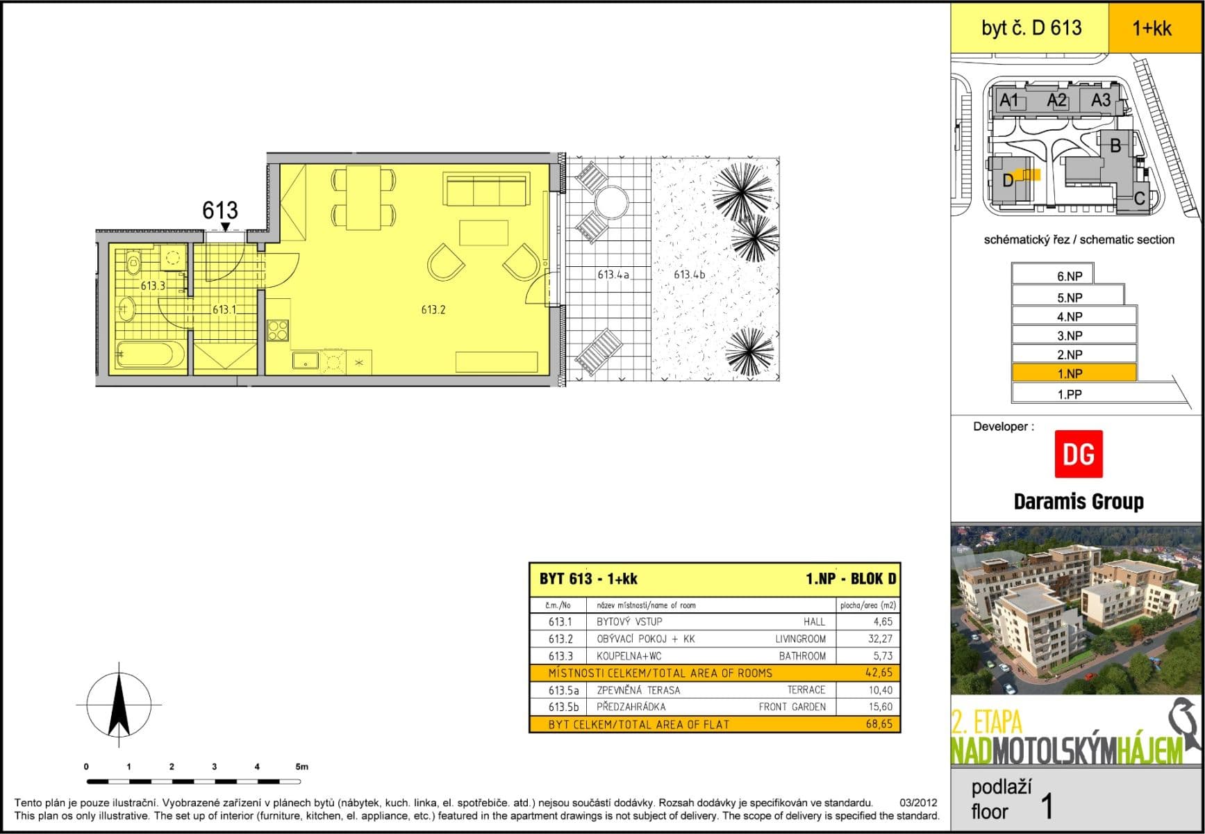 Prodej bytu 1+kk 44 m², Kejhova, Praha, Praha Prodej bytu 1+kk 44 m², Kejhova, Praha, Praha