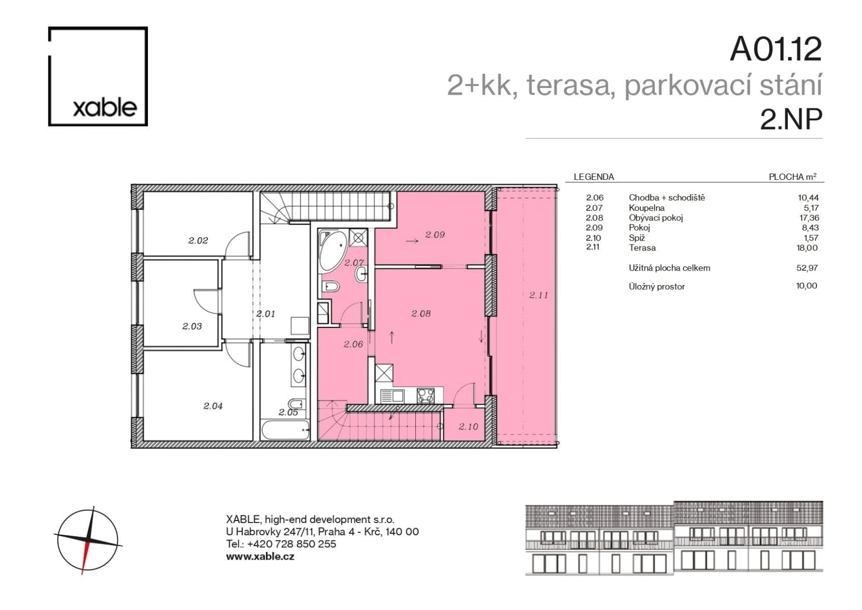Prodej bytu 2+kk 52 m², Nová, Kouřim, Středočeský kraj Prodej bytu 2+kk 52 m², Nová, Kouřim, Středočeský kraj