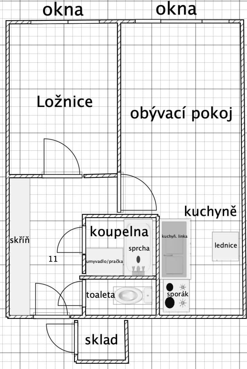 Pronájem bytu 2+kk 40 m², Teplická, Praha, Praha Pronájem bytu 2+kk 40 m², Teplická, Praha, Praha