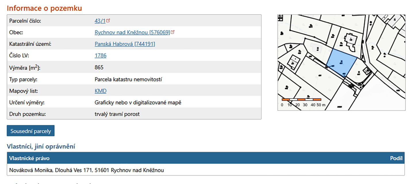 Prodej pozemku 865 m², Rychnov nad Kněžnou, Královéhradecký kraj Prodej pozemku 865 m², Rychnov nad Kněžnou, Královéhradecký kraj