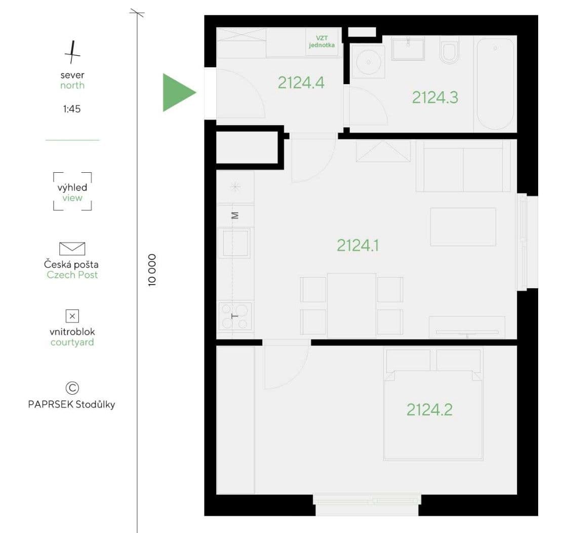 Pronájem bytu 2+kk 50 m², Hábova, Praha, Praha Pronájem bytu 2+kk 50 m², Hábova, Praha, Praha