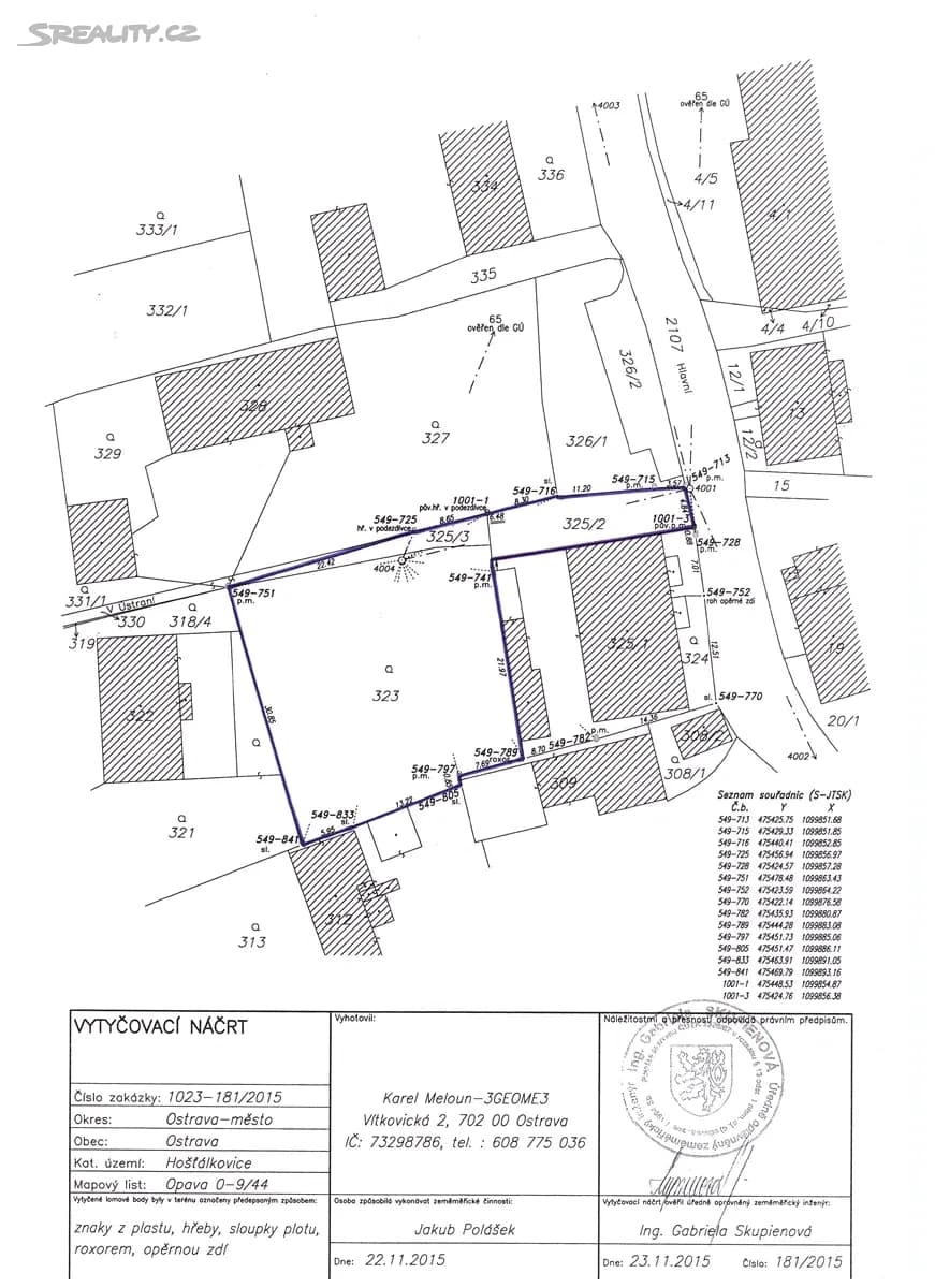 Prodej pozemku 991 m², Hlavní, Ostrava, Moravskoslezský kraj Prodej pozemku 991 m², Hlavní, Ostrava, Moravskoslezský kraj
