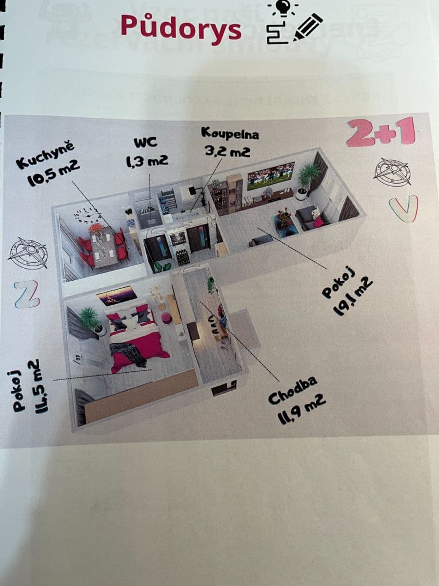 Pronájem bytu 2+1 61 m², Leoše Janáčka, Jihlava, Kraj Vysočina Pronájem bytu 2+1 61 m², Leoše Janáčka, Jihlava, Kraj Vysočina