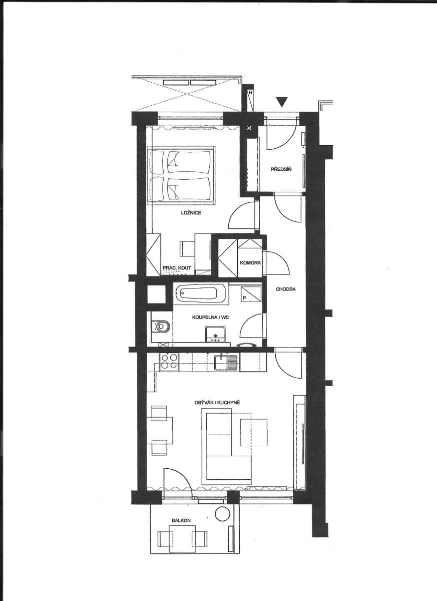 Pronájem bytu 2+kk 53 m², Huppnerova, Praha, Praha Pronájem bytu 2+kk 53 m², Huppnerova, Praha, Praha