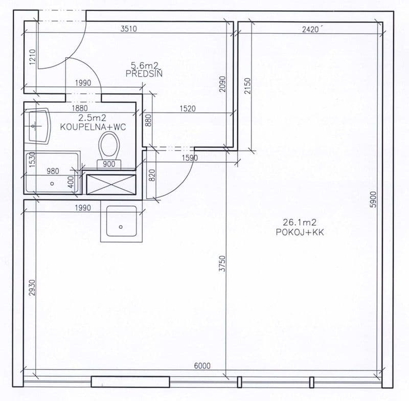 Pronájem bytu 1+kk 36 m², Molákova, Praha, Praha Pronájem bytu 1+kk 36 m², Molákova, Praha, Praha