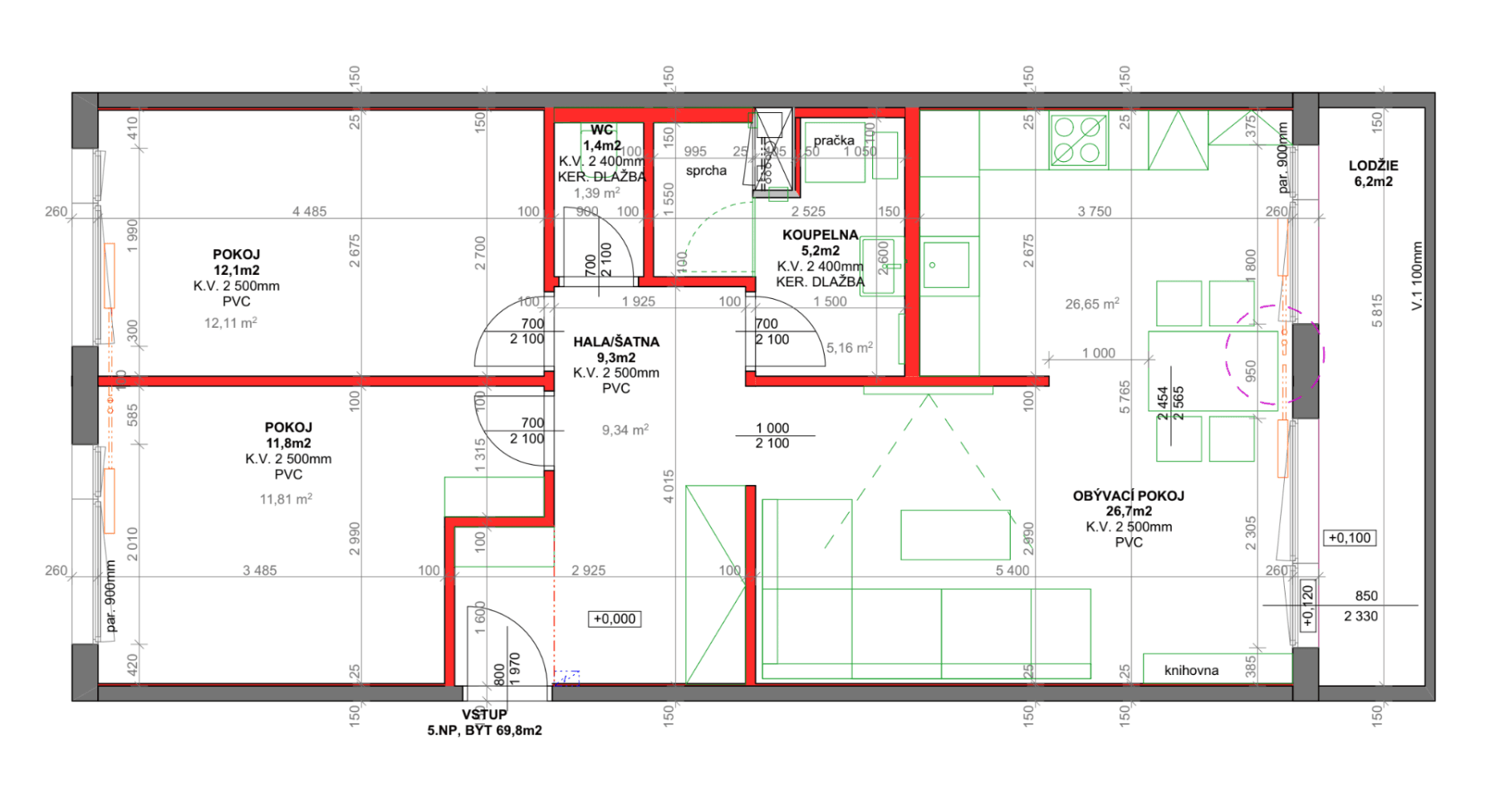 Pronájem bytu 3+kk 70 m², Zárybská, Praha, Praha Pronájem bytu 3+kk 70 m², Zárybská, Praha, Praha