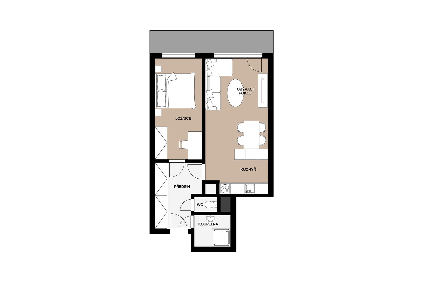 Prodej bytu 2+kk 48 m², Na Průhoně, Velvary, Středočeský kraj Prodej bytu 2+kk 48 m², Na Průhoně, Velvary, Středočeský kraj